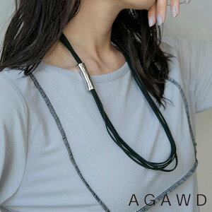 �y���ܑΏۏ��i�z�ySALE�^30��OFF�zAGAWD �A�K�E�h �X�G�[�h�R�[�h�l�b�N���X �X�G�[�h �l�b�N���X �u���b�N �� 2502-911755