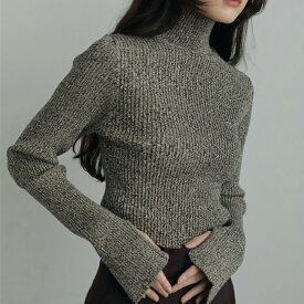 【即納】【2025秋冬新作】anuke アンヌーク Slit Turtle Knit スリットタートルニット スリット タートルニット ハイネック タートルネック ニット ニットトップス スリットスリーブ