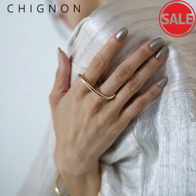 【SALE／30％OFF】CHIGNON シニヨン ダブルフィンガーリング リング シルバー ゴールド 0046-594