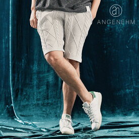 2025 春夏 先行予約 4月下旬～5月上旬入荷予定 アンゲネーム ショートパンツ ANGENEHM Airy yarn cable stitch shorts メンズ 送料無料 キャンセル不可
