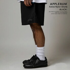 アップルバム パンツ APPLEBUM Active Nylon Shorts -BLACK- メンズ ショートパンツ ナイロンショーツ 送料無料 ストリート