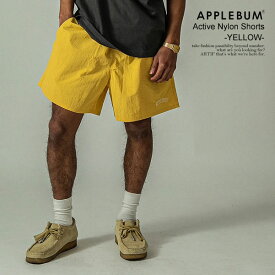 アップルバム パンツ APPLEBUM Active Nylon Shorts -YELLOW- メンズ ショートパンツ ナイロンショーツ 送料無料 ストリート