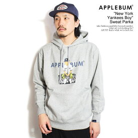 アップルバム パーカー APPLEBUM "New York Yankees Boy" Sweat Parka メンズ プルオーバー ヤンキース MLB 送料無料 ストリート