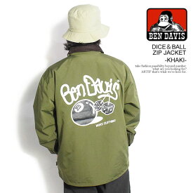 ベンデイビス ジャケット BEN DAVIS DICE＆BALL ZIP JACKET -KHAKI- メンズ ジップジャケット ハンティングジャケット 送料無料 ストリート