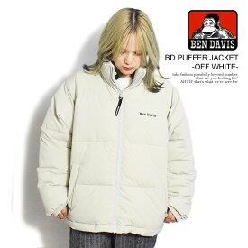 ベンデイビス ジャケット BEN DAVIS BD PUFFER JACKET -OFF WHITE- メンズ スタンドカラー 中綿ジャケット 送料無料 ストリート