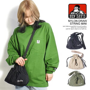 �x���f�C�r�X �V�����_�[�o�b�O BEN DAVIS NYLON DRAW STRING MINI �����Y �o�b�O �J�o�� �h���[�X�g�����O�o�b�O �������� �X�g���[�g