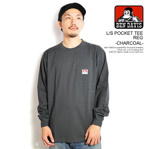 �x���f�C�r�X T�V���c BEN DAVIS L/S POCKET TEE REG -CHARCOAL- �����Y ���� ����T �|�P�b�gT�V���c ���M�����[�T�C�Y �X�g���[�g