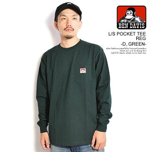 �x���f�C�r�X T�V���c BEN DAVIS L/S POCKET TEE REG -D.GREEN- �����Y ���� ����T �|�P�b�gT�V���c ���M�����[�T�C�Y �X�g���[�g