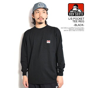 �x���f�C�r�X T�V���c BEN DAVIS L/S POCKET TEE REG -BLACK- �����Y ���� ����T �|�P�b�gT�V���c ���M�����[�T�C�Y �X�g���[�g
