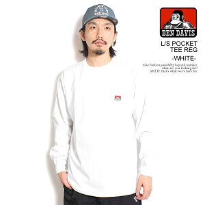 �x���f�C�r�X T�V���c BEN DAVIS L/S POCKET TEE REG -WHITE- �����Y ���� ����T �|�P�b�gT�V���c ���M�����[�T�C�Y �X�g���[�g