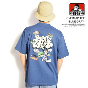 30��OFF SALE �Z�[�� �x���f�C�r�X T�V���c BEN DAVIS OVERLAP TEE -BLUE GRAY- �����Y ���� �O���t�B�b�NT�V���c �I�[�o�[�T�C�Y �X�g���[�g