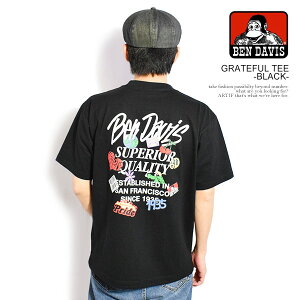 �x���f�C�r�X T�V���c BEN DAVIS GRATEFUL TEE -BLACK- �����Y ���� �O���t�B�b�NT�V���c �I�[�o�[�T�C�Y �������� �X�g���[�g