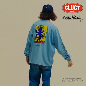 クラクト Tシャツ CLUCT×Keith Haring(キース・ヘリング) #E [L/S TEE] Keith Haring メンズ 長袖 ロンT コラボレーション 送料無料