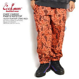 クックマン シェフパンツ COOKMAN CHEF CARGO PANTS RIPSTOP -DUCK HUNTER CAMO RED- ストリート系 ファッション