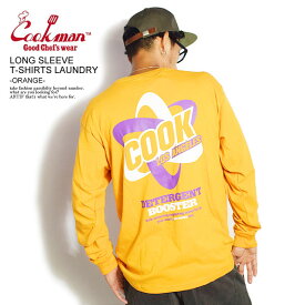 COOKMAN クックマン 長袖 Tシャツ tシャツ ロンT LONG SLEEVE T SHIRTS LAUNDRY ORANGE メンズ レディース 男女兼用 おしゃれ