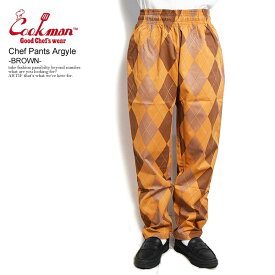 COOKMAN クックマン シェフパンツ Chef Pants Argyle -BROWN- メンズ レディース イージーパンツ