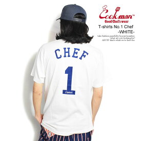 クックマン Tシャツ COOKMAN T-shirts No.1 Chef -WHITE- メンズ 半袖 アメリカ 西海岸 ベースボール ストリート