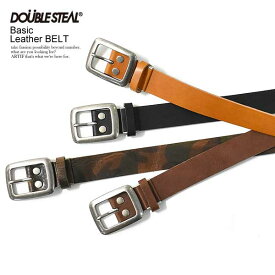 ダブルスティール ベルト DOUBLE STEAL Basic Leather BELT ストリート系 ファッション