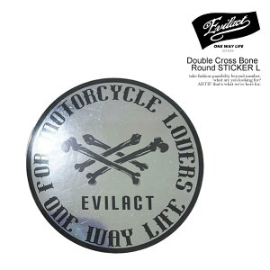 C[uANg XebJ[ EVILACT Double Cross Bone Round STICKER L Y V[ oCJ[ Xg[g