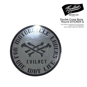 C[uANg XebJ[ EVILACT Double Cross Bone Round STICKER S Y V[ oCJ[ Xg[g