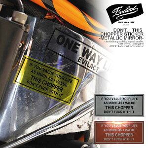 C[uANg XebJ[ EVILACT DON'T... THIS CHOPPER STICKER -METALLIC MIRROR- Y V[ oCJ[ Xg[g