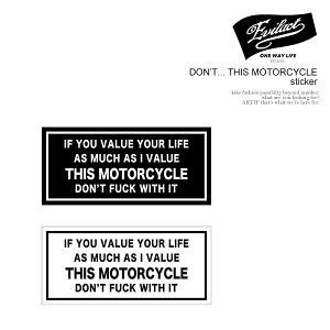 C[uANg XebJ[ EVILACT DON'T... THIS MOTORCYCLE sticker Y V[ oCJ[ Xg[g