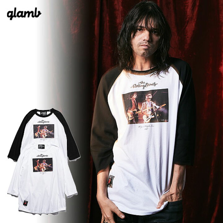 楽天市場 Glamb The Rolling Stones 先行予約 6月下旬から7月上旬入荷予定 Glamb グラム Tシャツ Guitarists Raglan T メンズ コラボ ギタリスツラグランt Crescent Lotus