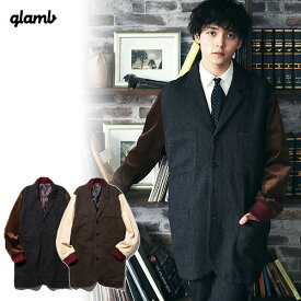 50％OFF SALE セール glamb グラム ジャケット マルチマテリアルツイードジャケット Multi Material Tweed JKT メンズ おしゃれ