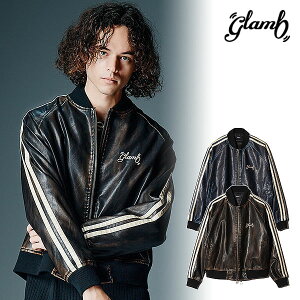 2026 �H ��s�\�� 10�����{�`���{���ח\�� �O���� �W���P�b�g glamb Fade Leather Track Jacket �t�F�C�h���U�[�g���b�N�W���P�b�g �������� �L�����Z���s��