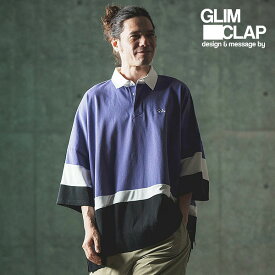 2024 春夏 2nd 先行予約 5月下旬〜6月上旬入荷予定 グリムクラップ ラグビーシャツ GLIMCLAP Oversized rugby shirt メンズ 送料無料
