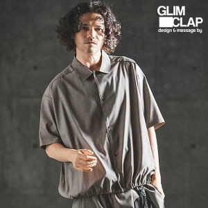 2026 �t�� 2nd ��s�\�� 5����{�`���{���ח\�� �O�����N���b�v �V���c GLIMCLAP Bamboo Blend Chambray Gathered Hem Short Sleeve Shirt �����Y �������� �L�����Z���s��