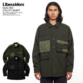 50％OFF SALE セール Liberaiders リベレイダース シャツ QUILTED UTILITY SHIRT メンズ キルティング 長袖 ミリタリー