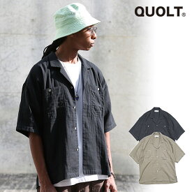 2024 夏 先行予約 5月上旬〜中旬入荷予定 クオルト シャツ QUOLT FAV-GAUZE SHIRTS メンズ 送料無料 半袖シャツ