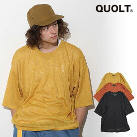 30%OFF SALE セール クオルト ニット QUOLT AIR KNIT メンズ 5分袖 カットオフ