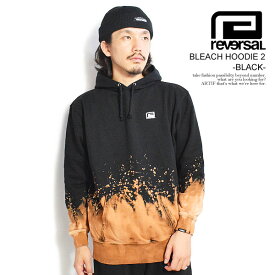 リバーサル パーカー reversal BLEACH HOODIE 2 -BLACK- メンズ プルオーバー ブリーチ加工 rvddw 送料無料 ストリート