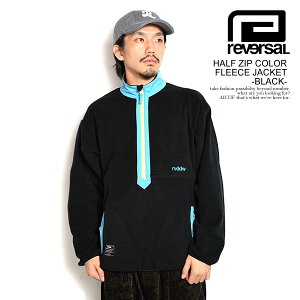 30��OFF SALE �Z�[�� ���o�[�T�� �W���P�b�g reversal HALF ZIP COLOR FLEECE JACKET -BLACK- �����Y �t���[�X �n�[�t�W�b�v �v���I�[�o�[ rvddw �������� �X�g���[�g