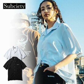 50％OFF SALE セール サブサエティ シャツ SUBCIETY OPEN COLLAR SHIRT ストリート系 ファッション