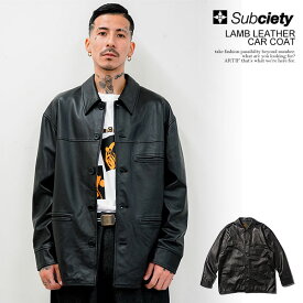 30％OFF SALE セール サブサエティ ジャケット SUBCIETY LAMB LEATHER CAR COAT subciety メンズ カーコート レザージャケット