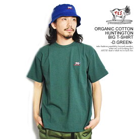 エンドレスサマー Tシャツ The Endless Summer TES ORGANIC COTTON HUNTINGTON BIG T-SHIRT -D.GREEN- メンズ 半袖 TES USコットン