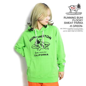 エンドレスサマー パーカー The Endless Summer TES RUNNING BUHI FLOCKY SWEAT PARKA -K.GREEN- メンズ プルオーバー 送料無料 ストリート