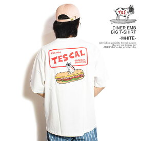 エンドレスサマー Tシャツ The Endless Summer TES DINER EMB BIG T-SHIRT -WHITE- メンズ 半袖 TES ビッグTシャツ 送料無料 ストリート