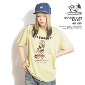 エンドレスサマー Tシャツ The Endless Summer TES BARBER BUHI T-SHIRT -BEIGE- メンズ 半袖 TES USコットン 送料無料 ストリート