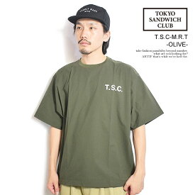 30％OFF SALE セール トウキョウサンドウィッチクラブ Tシャツ TOKYO SANDWICH CLUB T.S.C-M.R.T -OLIVE- メンズ 半袖 ストレッチ 送料無料 ストリート