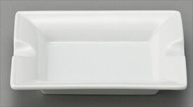 10cm長形灰皿(白)　サイズ：10×7.8×H2cm 業務用 キッチン用品 厨房用品 食器 居酒屋 おしゃれ食器 創作料理