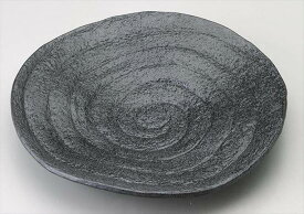 嵐山(黒) 変形尺皿　サイズ：33.3×32.9×H5.5cm 業務用 キッチン用品 厨房用品 食器 居酒屋 おしゃれ食器 創作料理