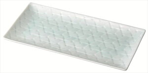 網代 24cm長角皿 青白 磁器 24.5×13.0×H1.8cm 食器 創作料理 一品料理 多国籍料理 器 アジアン料理 和食器 洋食器 居酒屋 焼肉 中華 などにご利用頂けます