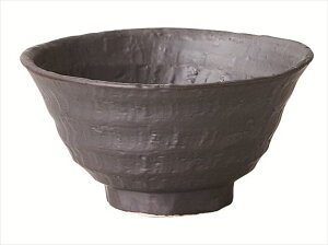 料亭削り 4.0寸飯碗 (黒) 磁器 φ13.6×H7.2cm 食器 創作料理 一品料理 多国籍料理 器 アジアン料理 和食器 洋食器 居酒屋 焼肉 中華 などにご利用頂けます