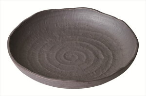 料亭削り 8.0平鉢 (黒) 磁器 25.4×H4.3cm 食器 創作料理 一品料理 多国籍料理 器 アジアン料理 和食器 洋食器 居酒屋 焼肉 中華 などにご利用頂けます
