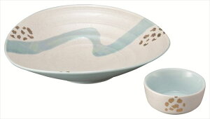パールラスター流水楕円向付 磁器 18.8×17.5×4.8cm 食器 創作料理 一品料理 多国籍料理 器 アジアン料理 和食器 洋食器 居酒屋 焼肉 中華 などにご利用頂けます