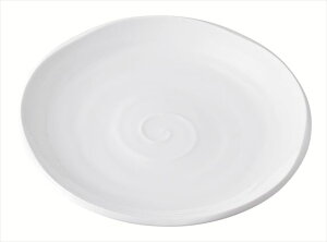 鳴門 7寸浅皿 白 磁器 21.3×2.5cm 食器 創作料理 一品料理 多国籍料理 器 アジアン料理 和食器 洋食器 居酒屋 焼肉 中華 などにご利用頂けます
